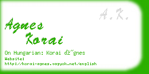 agnes korai business card